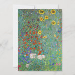 Invitación Gustav Klimt - Jardín de campo con girasoles<br><div class="desc">Jardín de campo con girasoles / Jardín de granja con girasoles - Gustav Klimt en 1905-1906</div>