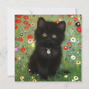 Invitación Gustav Klimt Kitten