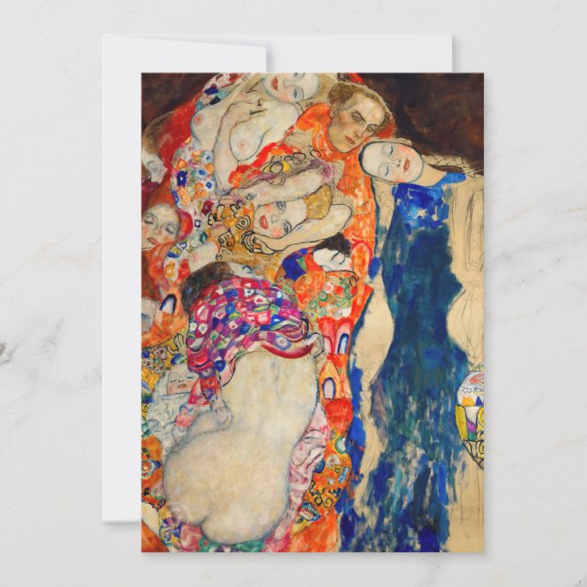 Invitación Gustav Klimt - La novia (inacabado) (Anverso)