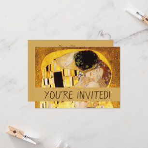 Invitación Gustav Klimt La Pintura Clásica Del Beso