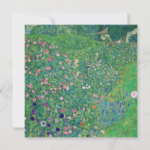 Invitación Gustav Klimt - Paisaje de jardín italiano