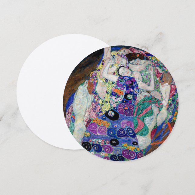Invitación Gustav Klimt Pintando La Virgen (Anverso / Reverso)
