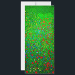 Invitación Gustav Klimt Poppy Field<br><div class="desc">Tarjeta con la pintura Poppy Field de Gustav Klimt (1907). Bellas amapolas rojas decoran un prado verde. Un regalo perfecto para los amantes del arte Art Nouveau y austriaco.</div>