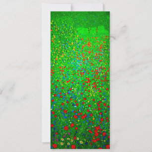 Invitación Gustav Klimt Poppy Field
