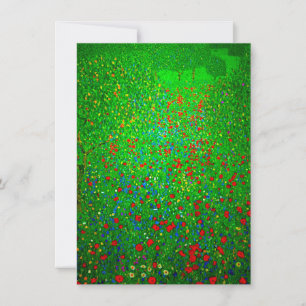 Invitación Gustav Klimt Poppy Field