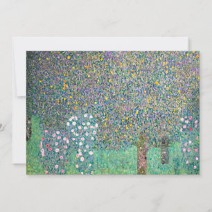 Invitación Gustav Klimt - Rosebushes bajo los árboles