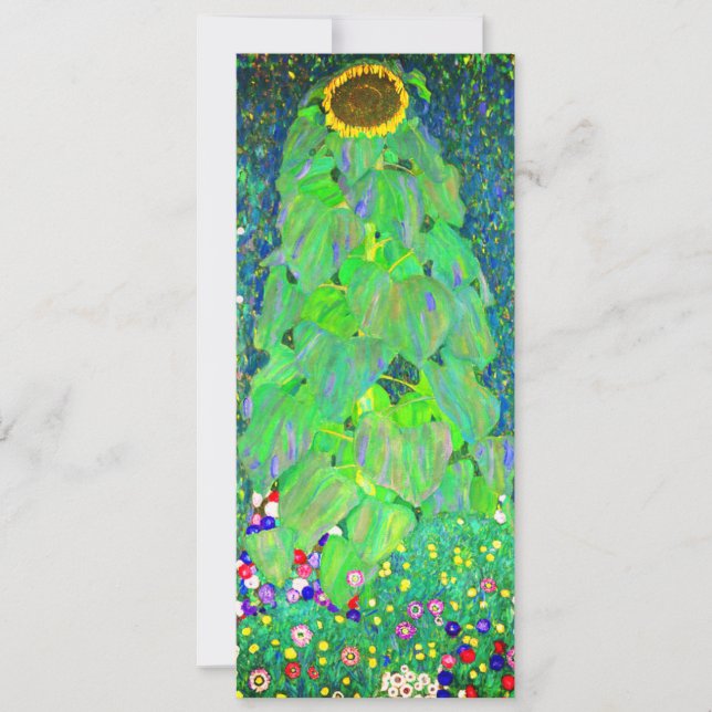 Invitación Gustav Klimt Sunflower (Anverso)