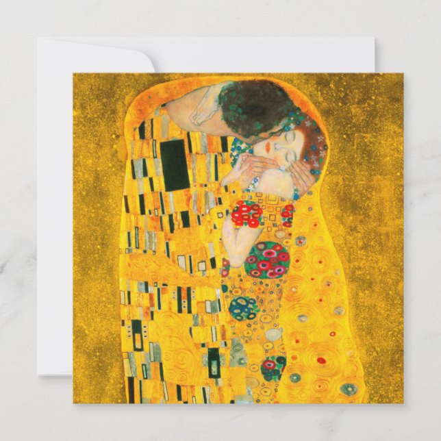 Invitación Gustav Klimt The Kiss (Anverso)