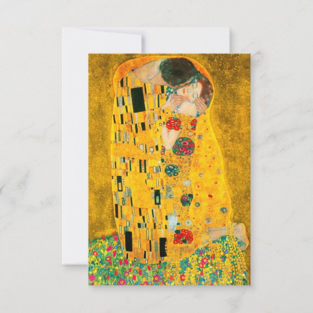 Invitación Gustav Klimt The Kiss (Anverso)