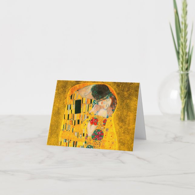 Invitación Gustav Klimt The Kiss (Anverso)