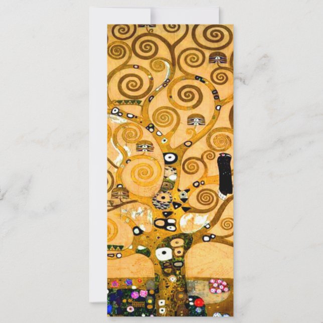 Invitación Gustav Klimt Tree of Life (Anverso)