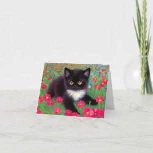 Invitación Gustav Klimt Tuxedo Cat