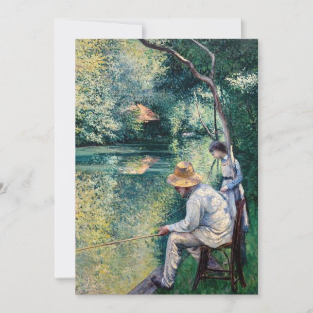 Invitación Gustave Caillebotte - Angling (Anverso)