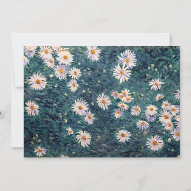 Invitación Gustave Caillebotte - Cama de Daisies, detalle (Anverso)