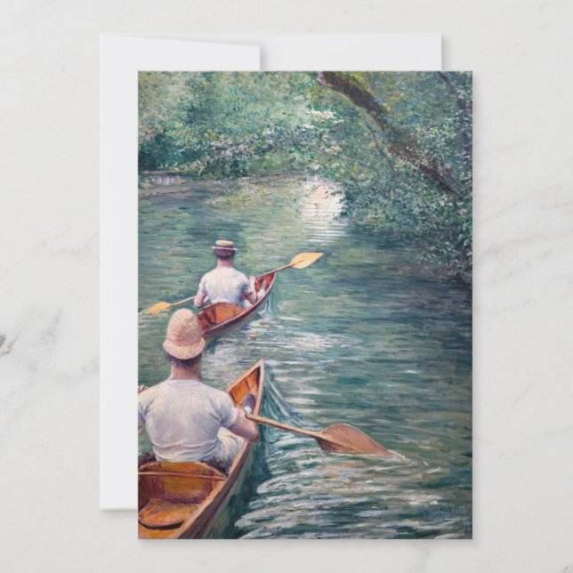 Invitación Gustave Caillebotte - Canoes on the Yerres (Anverso)