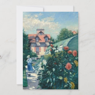 Invitación Gustave Caillebotte - Dahlias, Jardín del Petit Ge