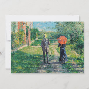 Invitación Gustave Caillebotte - El camino cuesta arriba