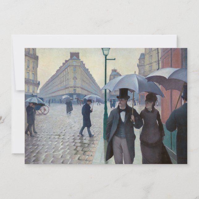 Invitación Gustave Caillebotte - Paris Street; Rainy Day (Anverso)