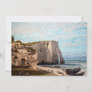 Invitación Gustave Courbet - Acantilados en Etretat después d