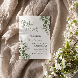 Invitación Gypsophila Bebé en aliento Eucalyptus en la ducha