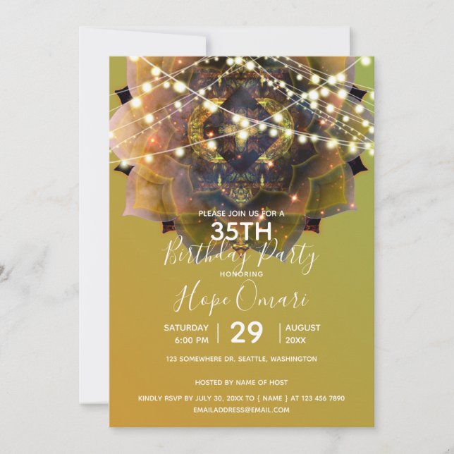 Invitación Gypsy Soul Mandala (Anverso)