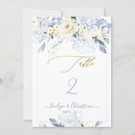 Invitación H2 Blue Hydrangea Crema Rosas Cuadro No.