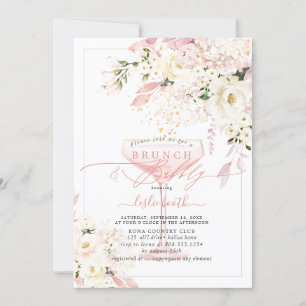 Invitación H2 Rosa Polvorienta Hydrangea Brunch Bubbly