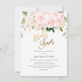 Invitación H2 Rosas de Rubor Anthuriums Peonies Bridal Shower