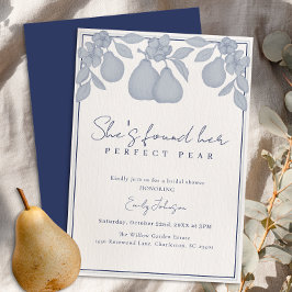 Invitación Ha encontrado su perfíz perfecto | Blue Bridal Sho