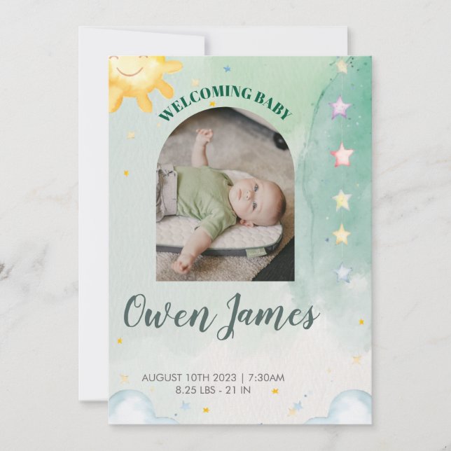 Invitación Ha Llegado Nuestro Dulce Bebé (Anverso)
