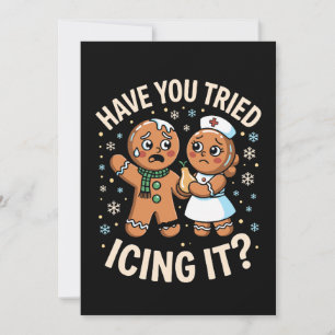 Invitación Ha Probado Glasear Jengibre Navidad Xmas