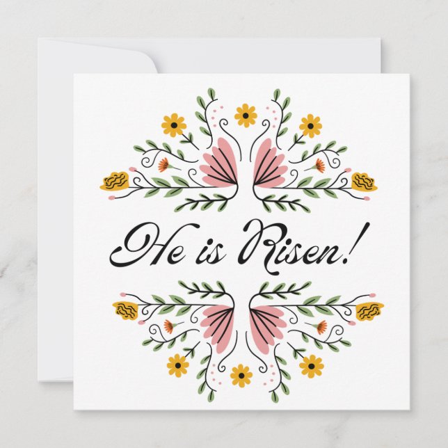 Invitación Ha Resucitado Pascua  (Anverso)