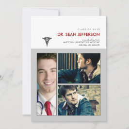 Invitación Ha sido enmarcado como Graduación Médica Caduceus