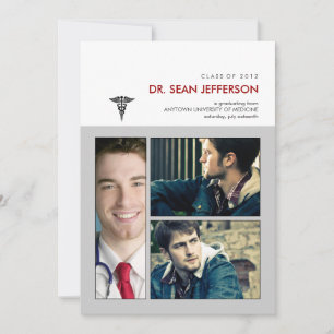 Invitación Ha sido enmarcado como Graduación Médica Caduceus