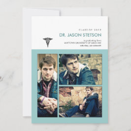 Invitación Ha sido enmarcado como Graduación Médica Caduceus
