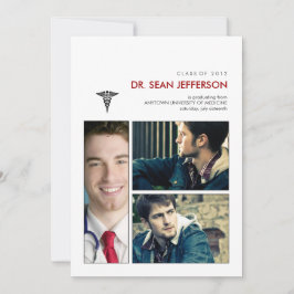 Invitación Ha sido enmarcado como Graduación Médica Caduceus