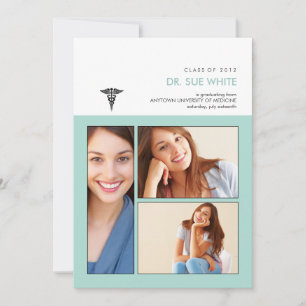 Invitación Ha sido enmarcado como Graduación Médica de Caduce