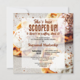 Invitación Ha sido escopetada crema de hielo en forma de cora