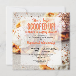 Invitación Ha sido escopetada crema de hielo en forma de cora