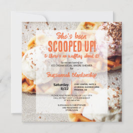 Invitación Ha sido escopetada crema de hielo en forma de cora