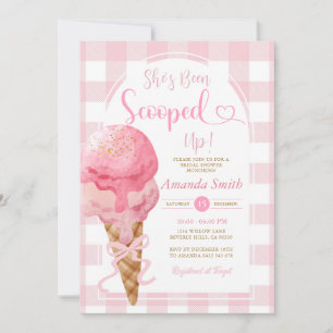 Invitación Ha sido Scooped Up Ice Cream Gingham
