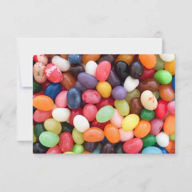 Invitación Habas de jalea del fondo del Jellybean de Pascua (Anverso)