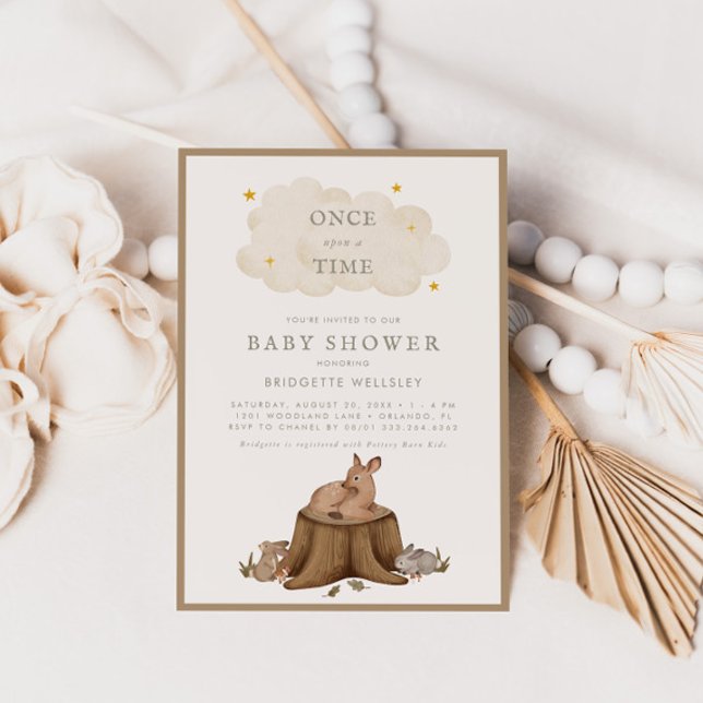 Invitación Había una vez que Woodland bebe Baby Shower (Subido por el creador)