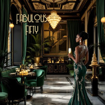 Habitación fabulosa Art déco Mujer étnica Verde Do