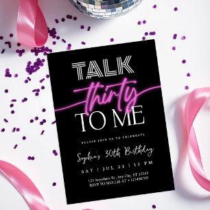 Invitación Habla 30 Conmigo Cumpleaños 30