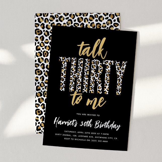 Invitación ¡Habla TREINTA conmigo! Cumpleaños 30 (Subido por el creador)