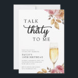 Invitación Habla Treinta Para Mí Fiesta De Cumpleaños 30<br><div class="desc">Hablar Treinta Para Mí Invitación A Fiesta De Cumpleaños 30</div>