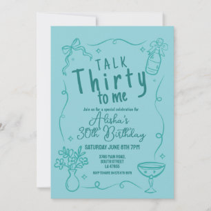 Invitación Habla Treinta Para Mí Fiesta Noche 30 Cumpleaños