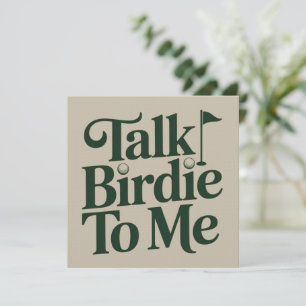Invitación Háblale a Birdie Golf Divertido Regalo de Golfista