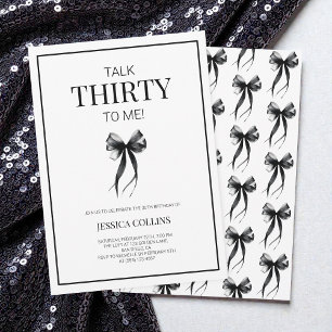 Invitación Háblame de la fiesta de cumpleaños de los Treinta